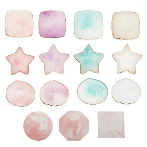 

resin nail art palette painting color mixing pallet1, Silver;gold