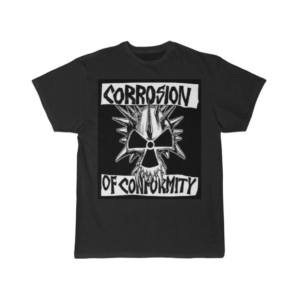 

corrosion of conformity black n white short sleeve tee, White;black