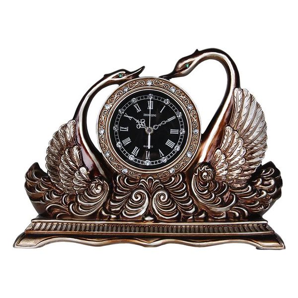 

desk & table clocks nordic luxury classic deskclock vintage living room creative metal clock kitchen ornaments large horloge home decor ed50