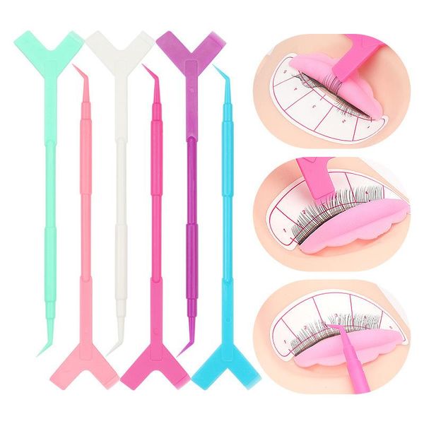 

false eyelashes 10pcs perm eyelash wand lifting kit curlers curl silicone pads y brushes eye lash extension tool clean comb