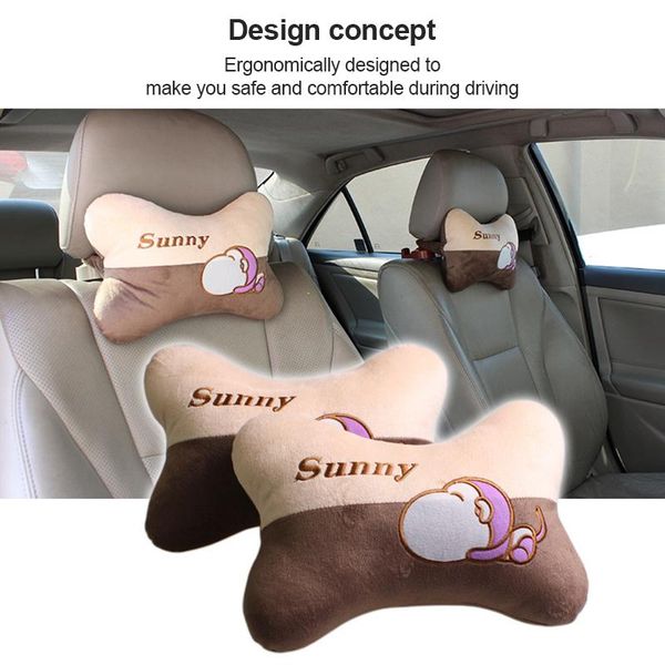 

seat cushions 1pc monkey car neck pillow head support massage rest cushion breathe comfortable headrest accessories