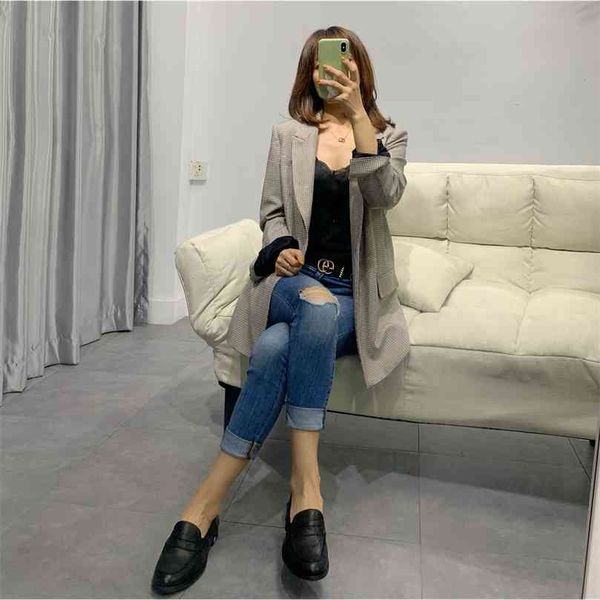 

2021 is sam's leather soft cow used for lefu shoes, flat sole shoes yw hdme, Black