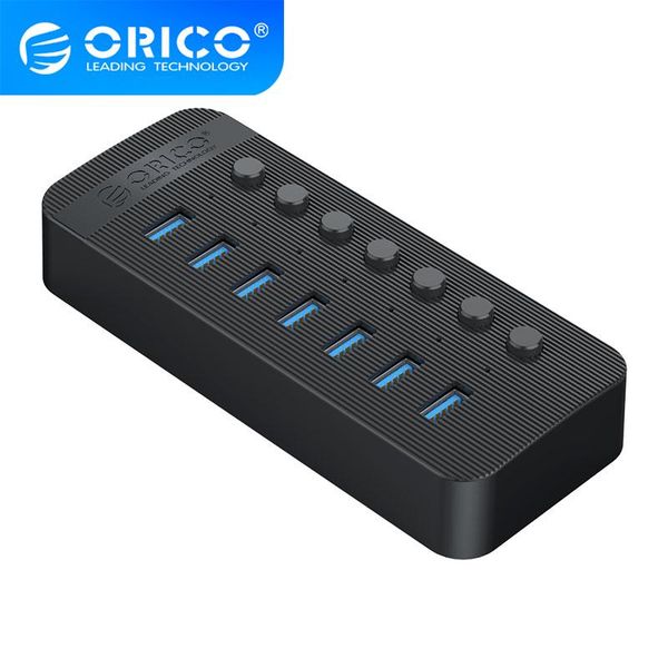 

hubs orico industrial usb 3.0 hub 7/10/13/16 abs otg splitter on/off switch with 12v power adapter multi-system compatibility