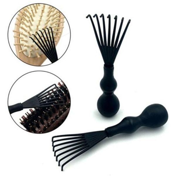 

hair brushes comb & brush cleaning remover embedded handle tool cleaner useful accessories, Silver