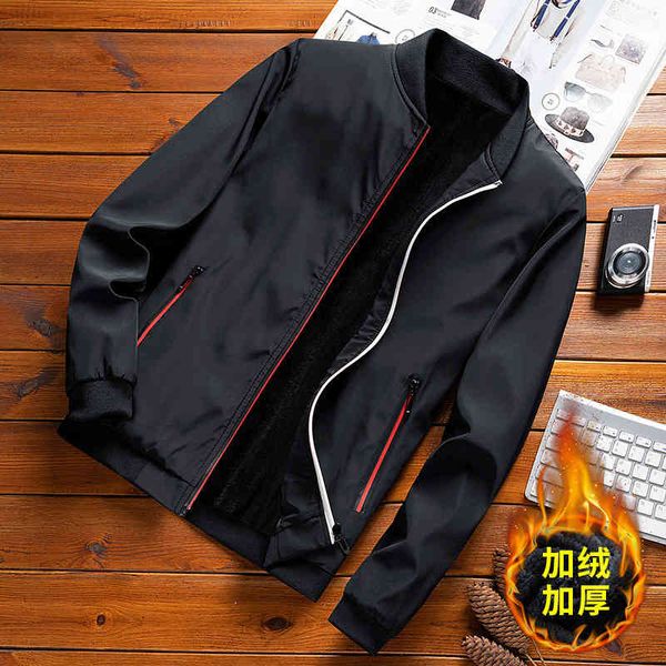 

men's 2021 autumn winter new korean fashion coat casual men's youth slim fit baseball et, Black;brown