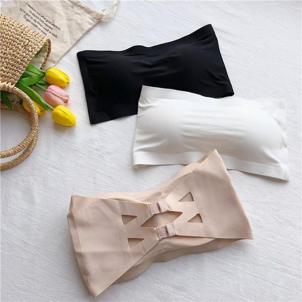 

yoga outfit seamless tube sports bra women invisible intimate strapless bustier bandeau breathable wrapped chest underwear