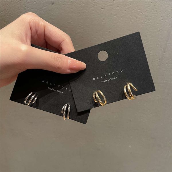 

layer metal earrings temperament net red earrings extremely simple style fashion