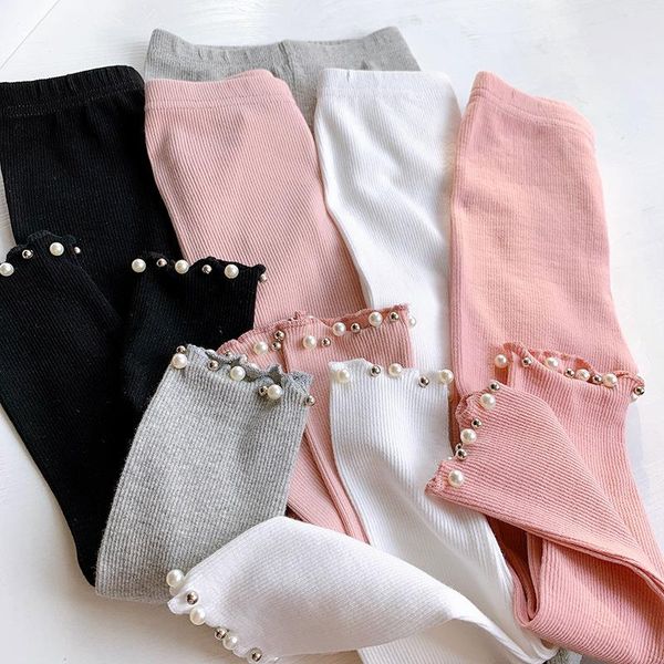 

trousers toddler kids baby girls leggings autumn clothes children korean lace stretch slim-fitting fashion pants 1-6y, Blue