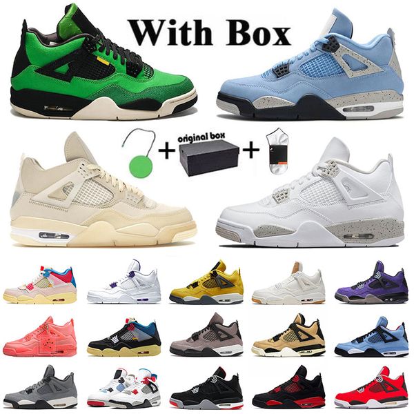 

men women jumpman 4 basketball shoes 4s sports sneakers taupe haze university blue iv cactus jack manila bred black cat trainers jogging wal