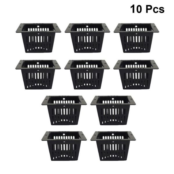 

storage baskets 10pcs planting basket green root square plant water culture garden greenhouse soilless cultivation pots black