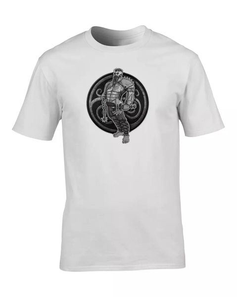 

gaulish warrior- celtic tribesman character - men's t-shirt, White;black