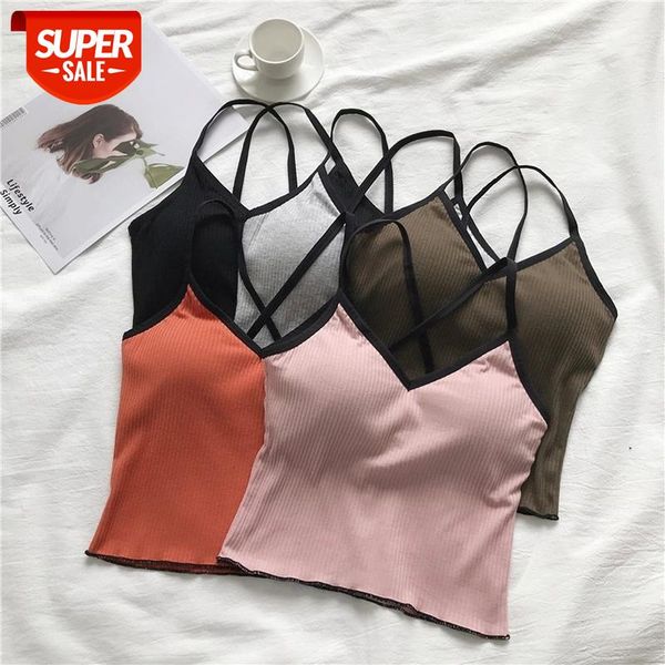 

summer 2021 arrivals fashion women sleeveless casual solid simple style crop female tanks camis #0b3f, White