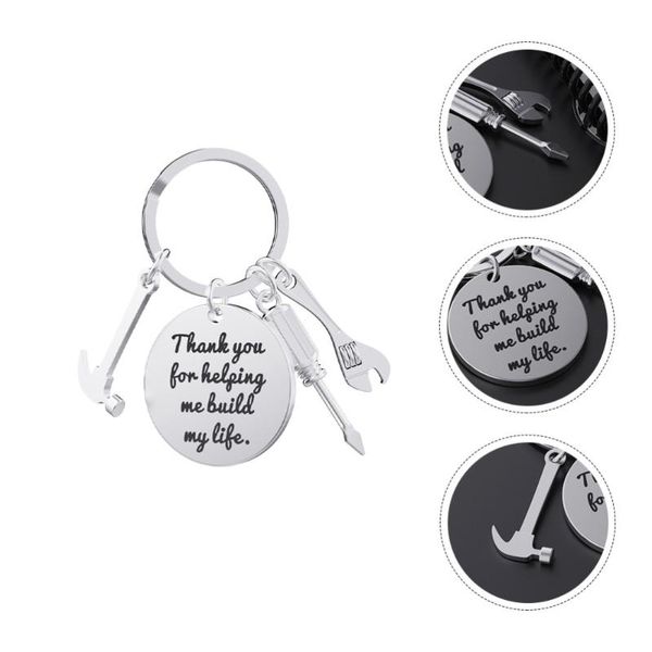 

keychains 1pc portable bag pendants creative key ring durable keychain for father, Silver