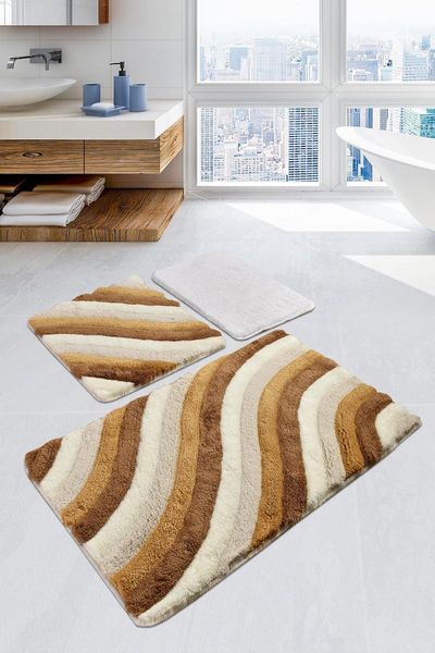 

bath mats colorful beige 3 pcs set mat 8694545034975
