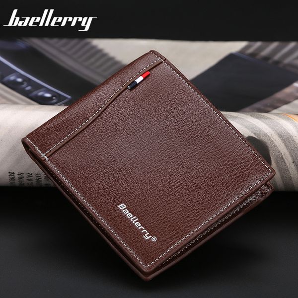 

baellerry short men's youth wallet horizontal open multi slot card bag leisure 20% discount ticket clip, Red;black