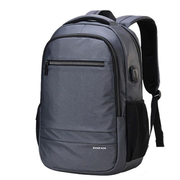 

backpack large capacity men lap15.6 inch usb charging nylon school bag for boys teen