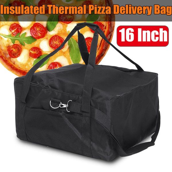 

ice packs/isothermic bags 16 inch insulated fresh food thermal durable box container strength holder portable pizza delivery bag red oxford