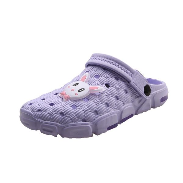 

sandals for women men breathable beach shoes fashion garden clog ultra light lovely cartoon slippers size 36-45, Black