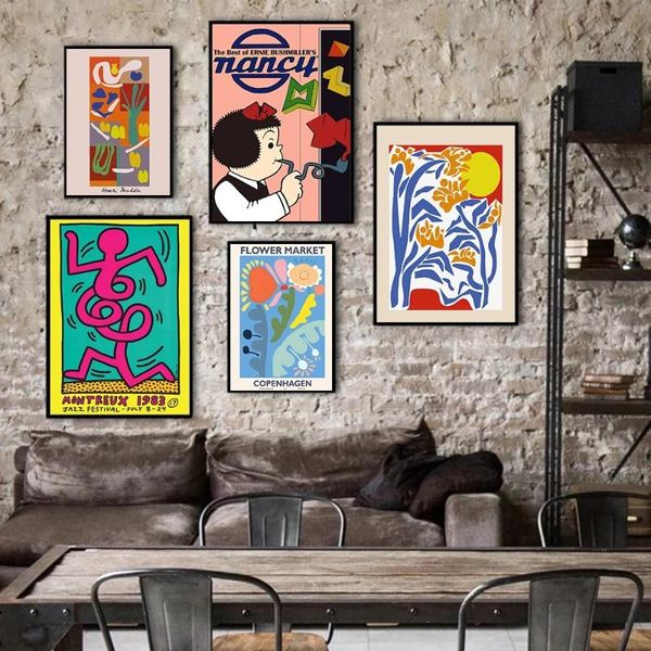 

paintings modern abstract boho style gallery canvas painting poster and print wall art pictures posters living room home decor no frame