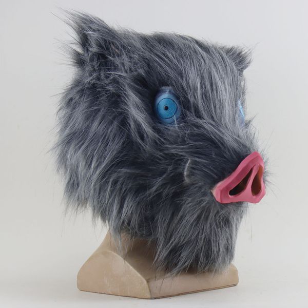 

ghost killing blade mask mouth pingyi's help plush pig head latex headcover cosplay riman surrounding props
