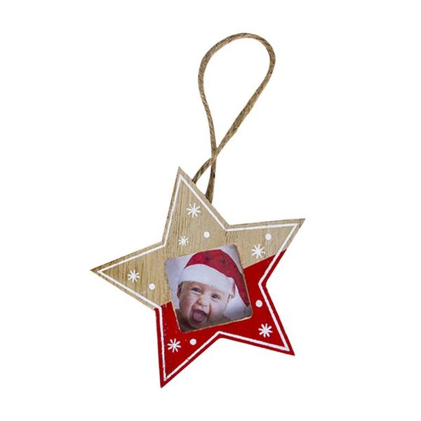 

frames christmas frame decorations po hanging wooden tree ornament family picture keepsake decor shape
