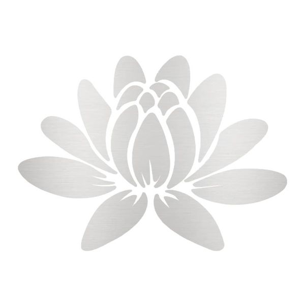 

wall stickers creativity 3d silver lotus mirror sticker decals 1pcs acrylic weight self-adhesive white removable home decoration