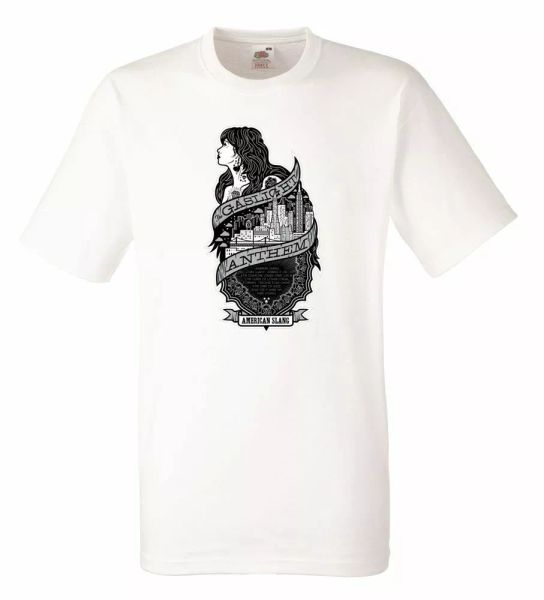 

gaslight anthem band white mens t-shirt men rock band tee shirt, White;black