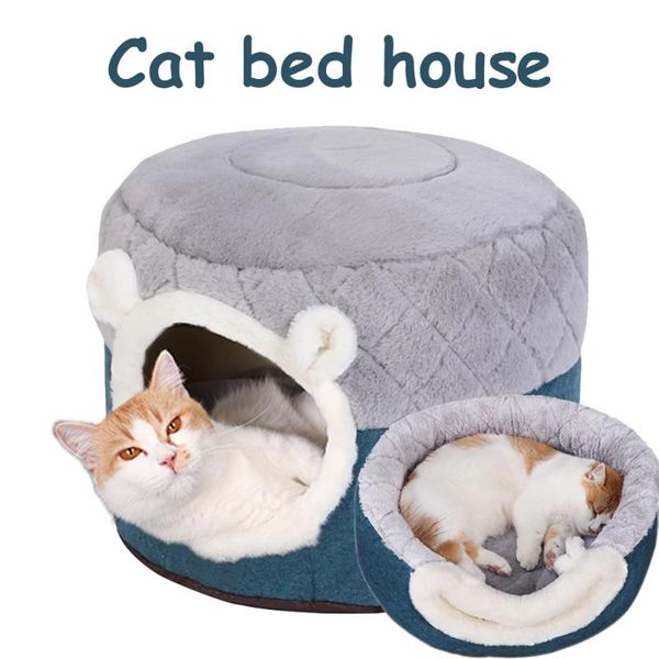 

cat beds & furniture dog for small medium pet, bed dogs nest house sofa warming winter kennel puppy