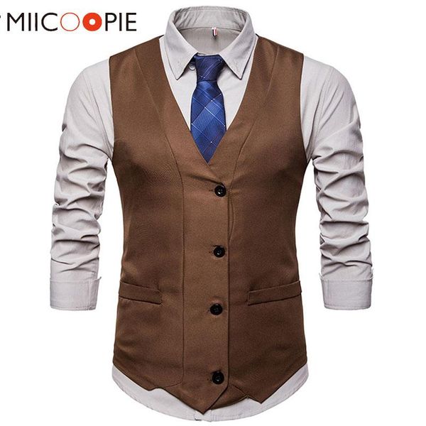 

men's vests arrival dress for men v-neck single-breasted gentleman suit vest slim fit formal gilet waistcoat chaleco hombre, Black;white