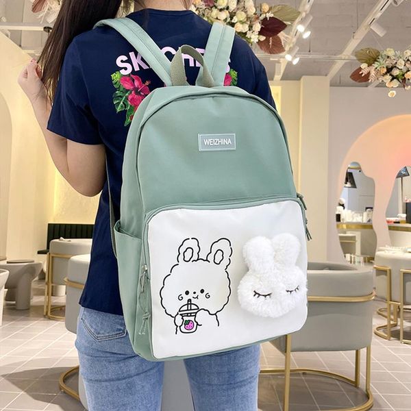 

school bags women's oxford backpack for female student large capacity bag patchwork travel rucksack teenages girls anti theft bookbag