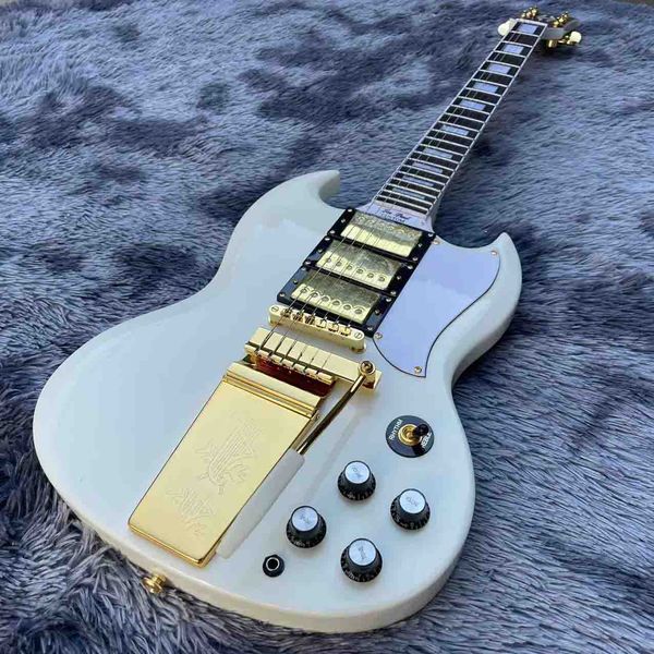 

custom 63 reissue custom gg body style electric guitar in cream white accept oem
