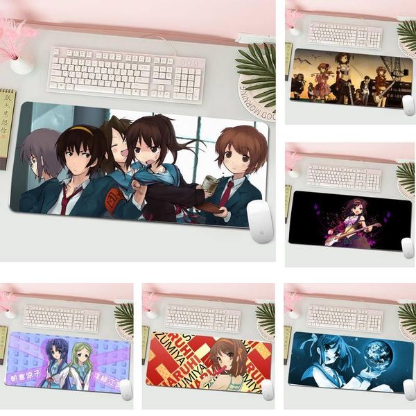 

mouse pads & wrist rests the melancholy of haruhi suzumiya anime edge pad game l large gamer keyboard pc desk mat computer tablet gaming