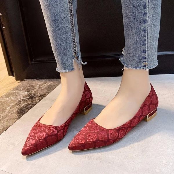

dress shoes plus size women fashion rose flower single breathable ladies lazy loafers casual canvas female footwear 2021 spring, Black