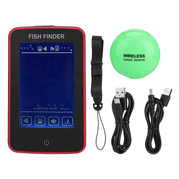 

fish finder colorful screen wireless sounder fishing tools 80m depth fishfinder