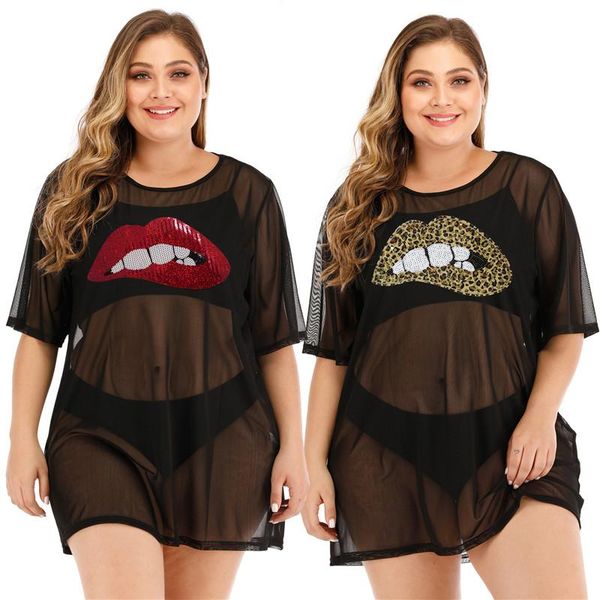 

party dresses plus size mesh dress summer women clothing wholesale see through black mini home clothes drop, White;black