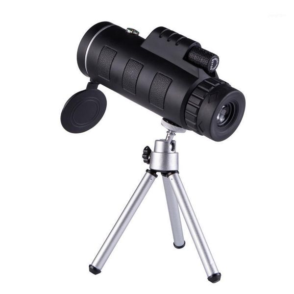 Teleskop-Fernglas, leistungsstarkes, hochpreisiges tragbares 40 x 60 Low-Light-Vision-Unterstützung, Handy-Kamera-Fernglas, Kompass, PO-Clip