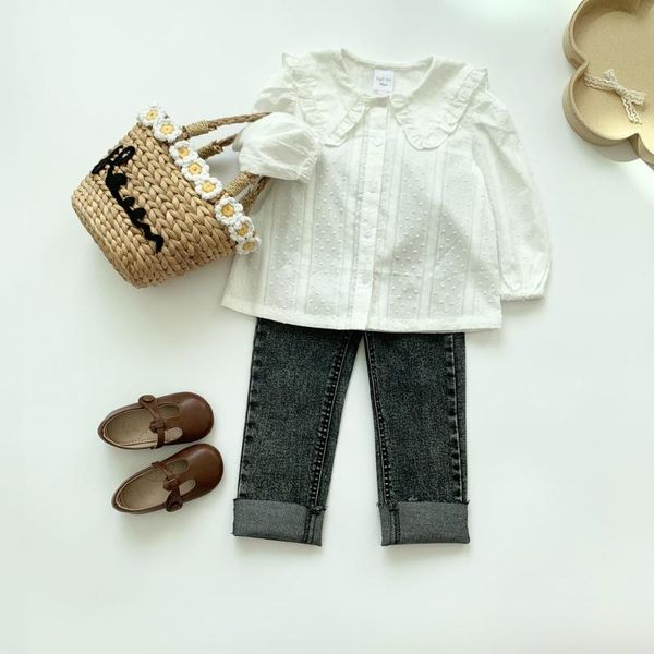 

toddler girls denim pants baby gilrs autumn 2-7 year jeans, Blue