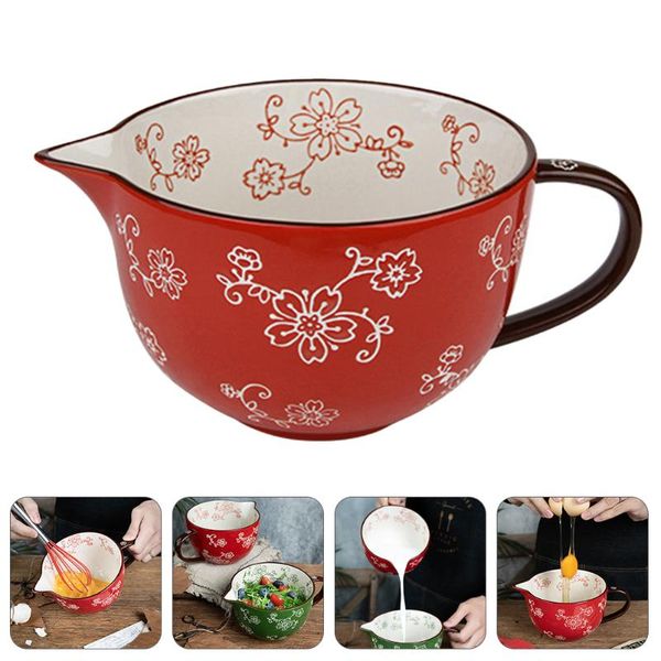 

bowls 1pc exquisite serving mixing bowl fruit creative egg (red)