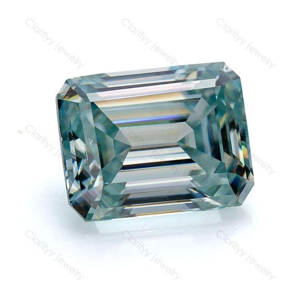 

other aqua blue color emerald shaped step cut loose gemstones moissanite stone for rings