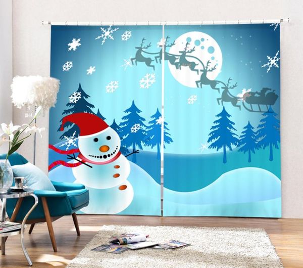 

curtain & drapes babson snowman 3d digital printing diy advanced custom po