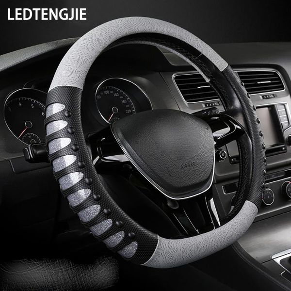 

steering wheel covers ledtengjie car cover massage silicone breathable wear-resistant non-slip durable sweat-absorbent fashion interior