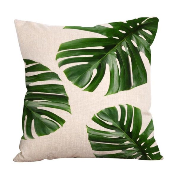 

sofa cushion covers 45*45cm tropical plants nordic watercolor linen decorative pillows cafe home pillowcase textile cushion/decorative pillo