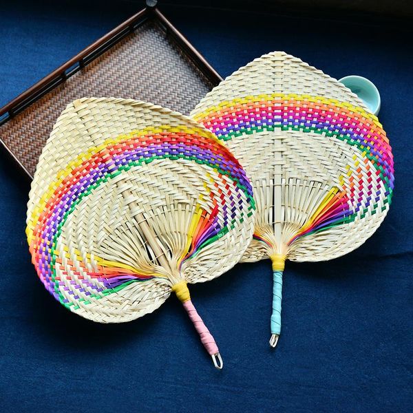 

other home decor summer cooling pure handmade diy heart shaped bamboo woven fan artificial mosquito repellent hand fans