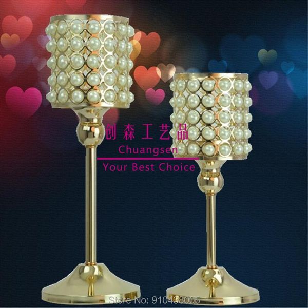 

candle holders gold flowers vase iron candlestick centerpieces road lead candelabra wedding prop christmas decoration