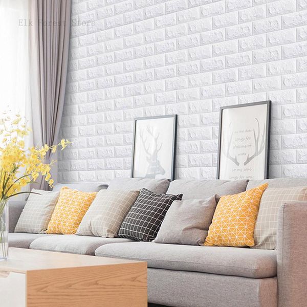 

wallpapers 3d brick wall paste wallpaper decorative foam waterproof covering wallpaper, used for diy background in children's living