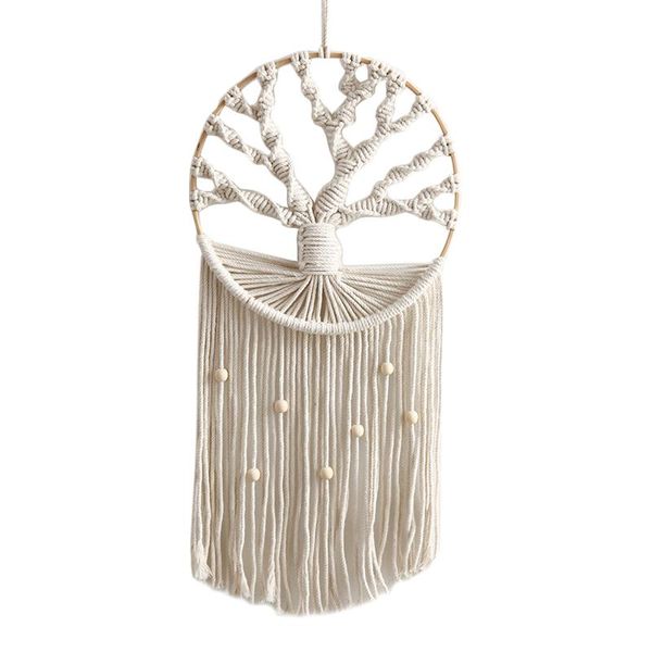 

tapestries woven tapestry nordic bohemian macrame wall hanging cotton rope tassel art for living room dorm decorations