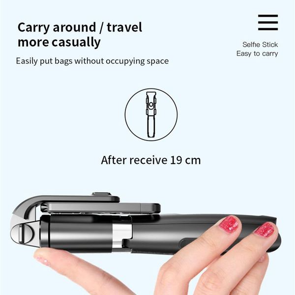 

selfie monopods foldable handheld monopod 360 degree rotary phone claw bluetooth 4.0 tripod with remote controller