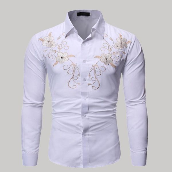

men's casual shirts 2021 summer fashion printing shirt long sleeve lapel solid color single-breasted western style, White;black