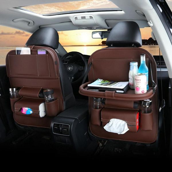 

car organizer backseat storage bag magnetic auto pocket holder accessories trash bin garbage can dustbin