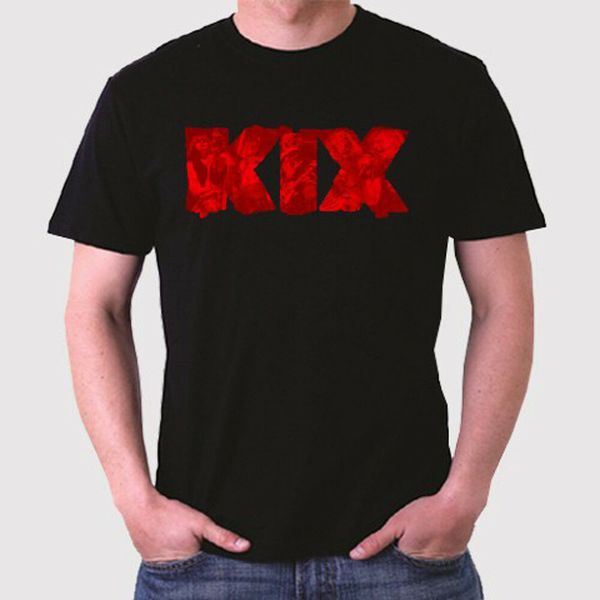 

New KIX Logo Men's Black T-Shirt Size S to 3XL, White;black